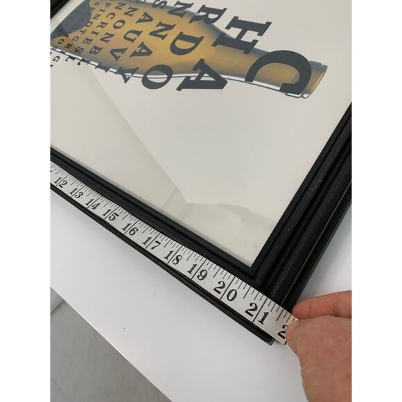 Pottery Barn Framed Wine Bottle Typography Print Art Decor Bar 7581 GUC - Picture 11 of 12